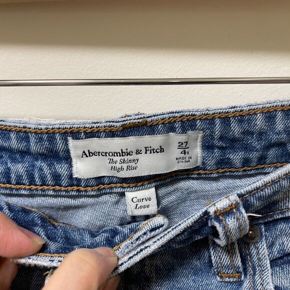 Abercrombie & Fitch Curve LoveThe Skinny High Rise Jeans sz 27 - Picture 9 of 16